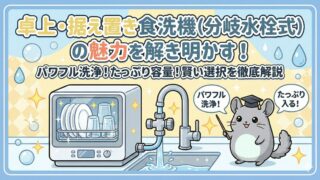 卓上・据え置き食洗機の選び方｜分岐水栓式とタンク式の違い