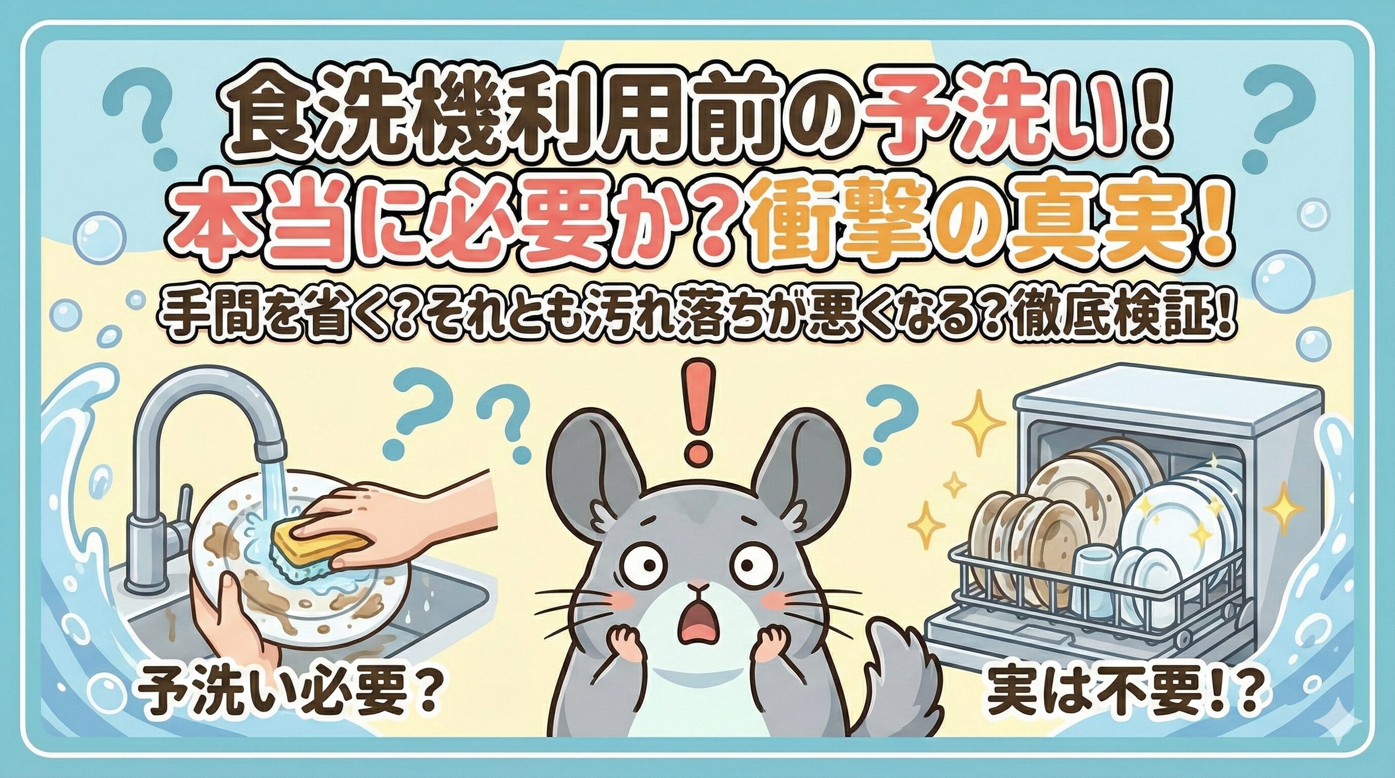 食洗機利用前の予洗い！本当に必要か？衝撃の真実！