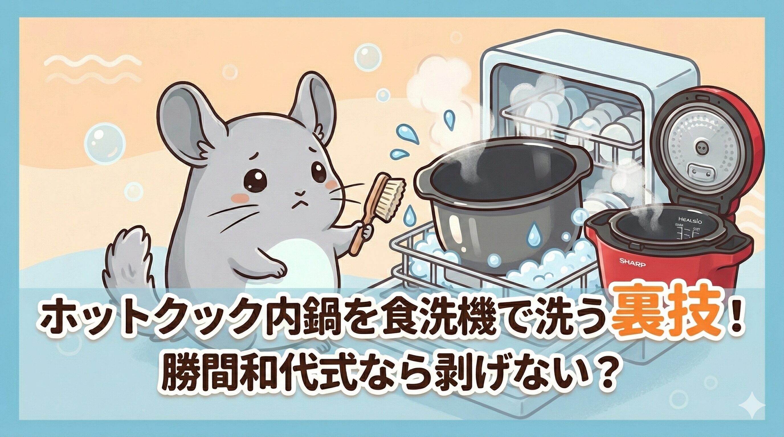 ホットクック内鍋を食洗機で洗う裏技！勝間和代式なら剥げない？