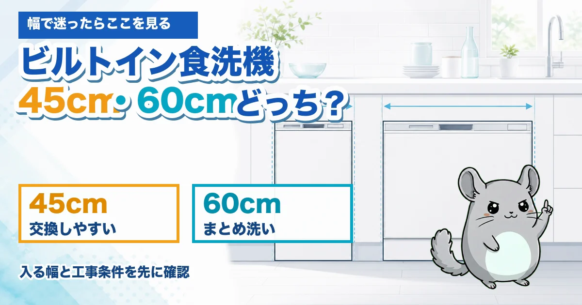 ビルトイン食洗機45cm・60cmどっち？後悔しない選び方